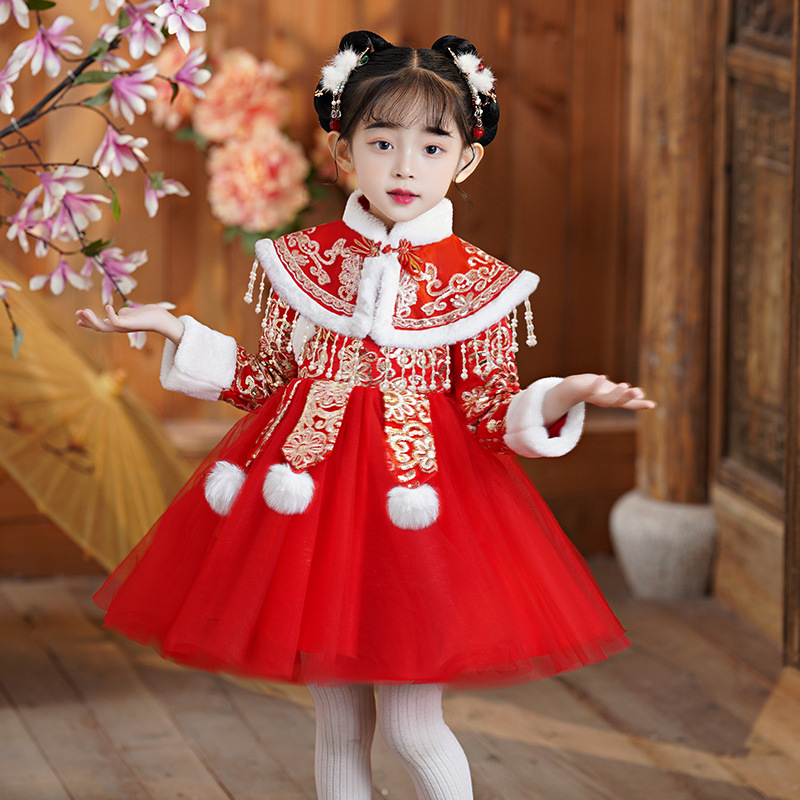 Baby Clothing Quilt - ملابس الفتيات الحمراء للسنة الصينية الجديدة،