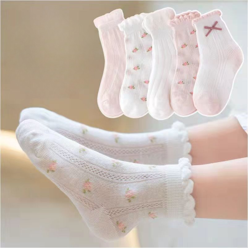 جوارب للفتيات بنمط زهور لطيفة، - مراجعة Baby Clothing Knitting Patterns وسعره